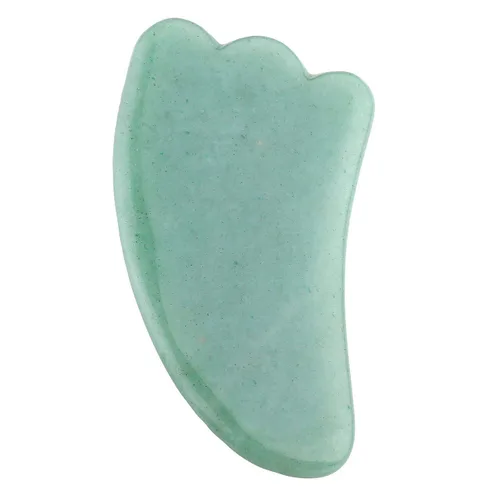 Vista 11 de Bonito raspador de piedra Gua sha tabla de raspar herramientas de masaje (aventurina verde rosa cóncava)
