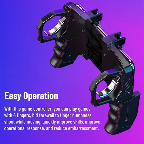 Vista 7 de Diyeeni Mobile Game Controller, Cell Phone Game Joystick Gamepad, with Aim Fire Buttons, for 4.7 to 6.5 Inch Phone, Realistic Gaming Experience
