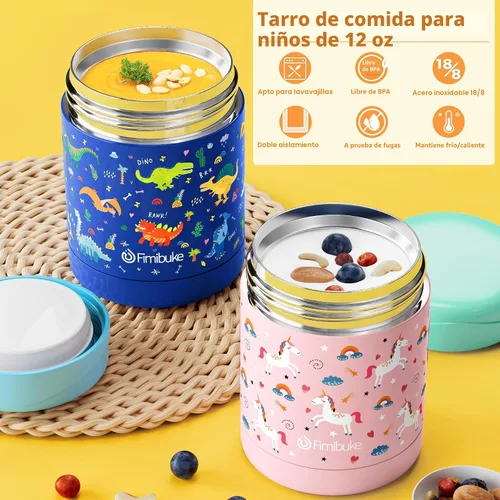 Vista 6 de Fimibuke - Lonchera Bento para niños con aislamiento térmico para niños pequeños