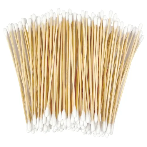 Vista 10 de Eyxformula 200 hisopos de algodón de limpieza de pistola de 6 pulgadas con puntas de doble punta, palos de bambú fuertes, hisopos de algodón largos