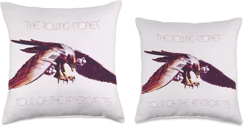 Vista 3 de The Rolling Stones - Almohada oficial de gira de las Américas 75, 16.0 x 16.0 in, multicolor