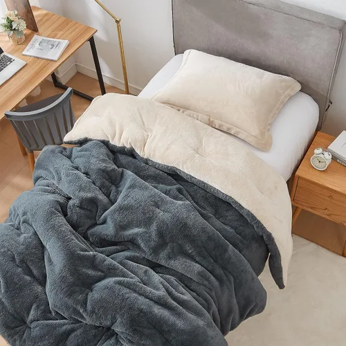 Vista 3 de Byourbed Plumpy Pudgy Portly Chunky Bunny - Edredón Coma Inducer® Twin XL - Abedul con semillas de amapola