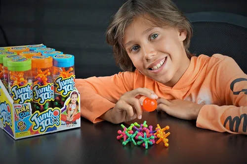 Vista 6 de JA-RU Jumbo Jax Toy Set (paquete de 3) Juego de gatos de goma suave con pelota Juegos clásicos antiguos para niños Juguetes de los años 90