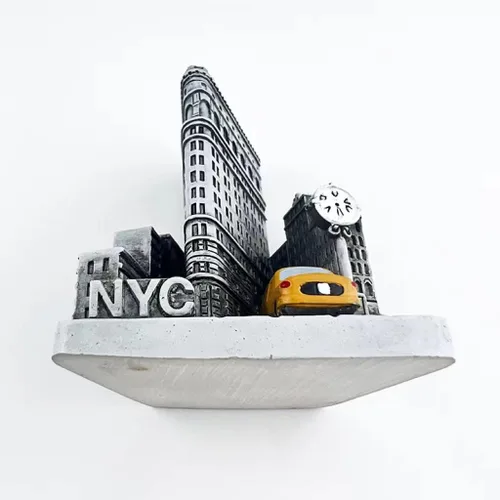 Vista 3 de Wedarego Nueva York USA Resina 3D Decoración de mesa de escritorio Decoración hecha a mano Ornamento Nueva York Turístico Souvenir Colección
