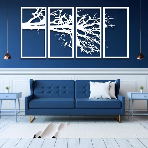 Vista 7 de Arte de pared de metal árbol de la vida, decoración de pared de metal árbol de la vida, arte de pared de metal para árbol genealógico, decoración