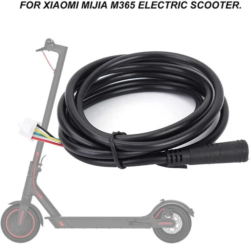 Vista 2 de Cable de alimentación de datos de scooter, 4.2 ft 4.17 pies 42 V caucho negro datos cable de alimentación Accesorios para Xiaomi Mijia M365 Scooter