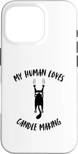Vista 20 de iPhone 16 My Human Loves Candle Making - Cat Parent Hobby Lover Case