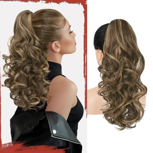 Vista 49 de SOFEIYAN Extensión de Cola de Caballo de 13" Larga y Rizada con Clip en Garra, Extensión de Cabello Sintético de Aspecto Natural para Mujeres