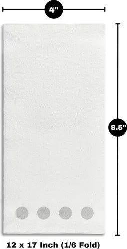 Vista 3 de Paquete de 100 toallas de mano de papel para invitados con sensación de lino, toallas de papel desechables súper absorbentes para baño, fiesta