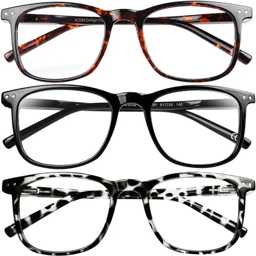 Vista 10 de AOSM Lentes de luz azul para hombres y mujeres, gafas de juego antirreflejos, protección UV400, bloqueo de luz azul para aliviar la fatiga ocular