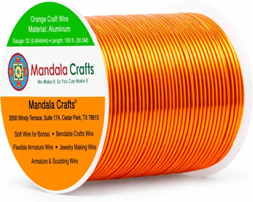 Vista 83 de Mandala Crafts - Alambre de aluminio anodizado de calibre 22 para hacer joyas - 137.2 m de alambre flexible surtido y coloreado - Doble para bonsái