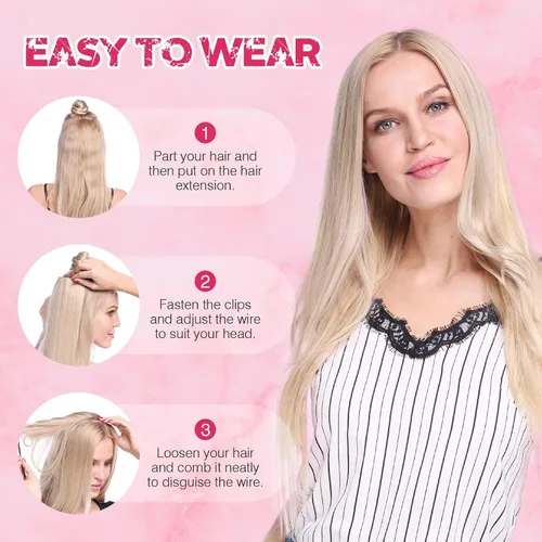 Vista 8 de MY-LADY - Extensiones de cabello humano real, extensiones de cabello humano real, 12 pulgadas, color marrón oscuro, extensiones de cabello largo
