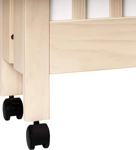 Vista 12 de Babyletto Maki - Cuna plegable portátil convertible 2 en 1, lavado natural