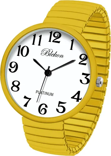 Vista 7 de Collections Nuevo Reloj de Moda con Correa Elástica de Tamaño Super Grande, Movimiento Japonés PC21J Aguamarina