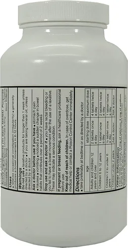 Vista 2 de PHARBEST Senna Plus - Laxante vegetal con suavizante de heces - 1000 tabletas (1 botella)