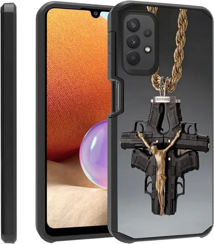 Vista 14 de Funda para teléfono Galaxy A23 5G, resistente 2 en 1 de doble capa híbrida de policarbonato duro y silicona suave a prueba de golpes, funda