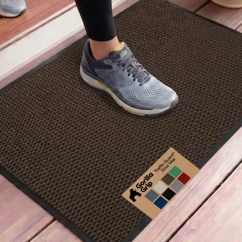 Vista 83 de GORILLA GRIP Traffic Guard - Tapete resistente para interiores y exteriores Negro