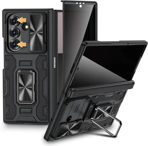 Vista 50 de VEGO Funda para Galaxy Z Fold 4 con Cubierta de Cámara Deslizante y Protección de Bisagra Funda con Protector de Pantalla Soporte Magnético de 360°