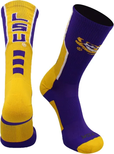 Vista 13 de TCK NCAA Perimeter Crew Socks, calcetines deportivos de equipo de rendimiento atlético para hombres y mujeres, absorben la humedad, con licencia