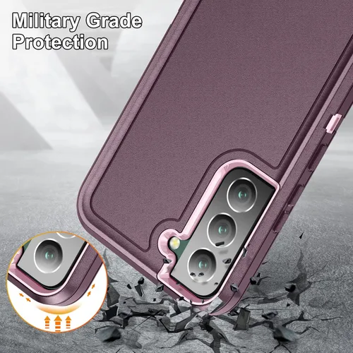 Vista 5 de Funda protectora para Galaxy S22 para mujer, a prueba de caídas híbrida, resistente, resistente, a prueba de golpes, ajuste delgado, para Galaxy