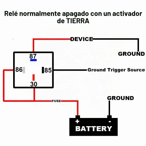 Vista 4 de Relé para automóvil de 4 pines 12 V 40/30 amperios, interruptores y arrancadores automáticos Spst de 12 voltios, paquete de 25