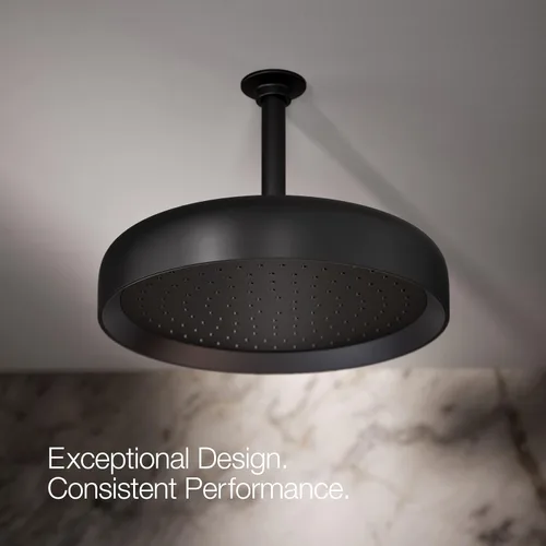 Vista 8 de KOHLER 26291-G-BL Statement™ Cabezal de lluvia redondo de 12" de una sola función, 1.75 gpm, negro mate