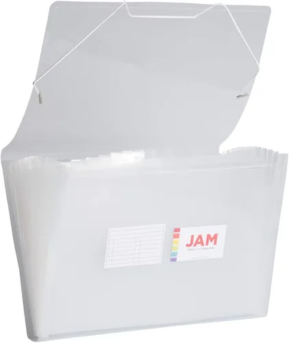 Vista 9 de Caja de almacenamiento JAM PAPER con archivos de colores - 12.5 x 9.5 x 3.5 pulgadas - Caja vendida individualmente y 5 archivos