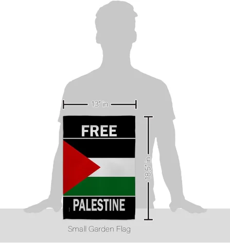 Vista 2 de Cartel de cementerio con bandera fuerte de Palestina, decoración de pared, césped, puerta, habitación, jardín, póster de bandera palestina, tapiz