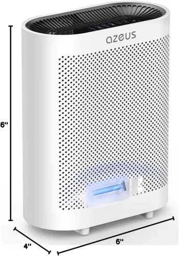 Vista 7 de AZEUS Purificador de aire True HEPA para habitaciones grandes, filtro 5 en 1, atrapa partículas de hasta 0.3 micrones, ventilador centrífugo de alta
