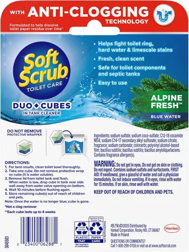 Vista 6 de Limpiador para inodoros Soft Scrub en tanque, duo-cubos 2 unidades, fresco alpino (paquete de 7)