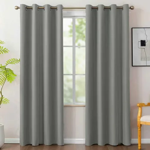 Vista 32 de BONZER - Juego de 4 paneles de cortinas 100% opacas, cortinas de ventana con aislamiento térmico y bloqueo de luz, de 63 pulgadas de largo, cortina
