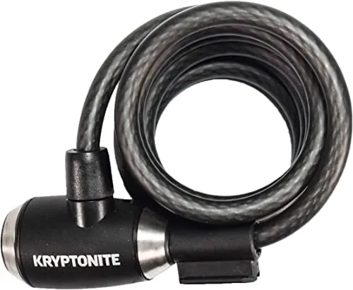 Vista 5 de Kryptonite KryptoFlex - Cable de bloqueo de bicicleta, 6 pies de largo, 0.394 in de grosor, cable de acero trenzado resistente, bloqueo de seguridad