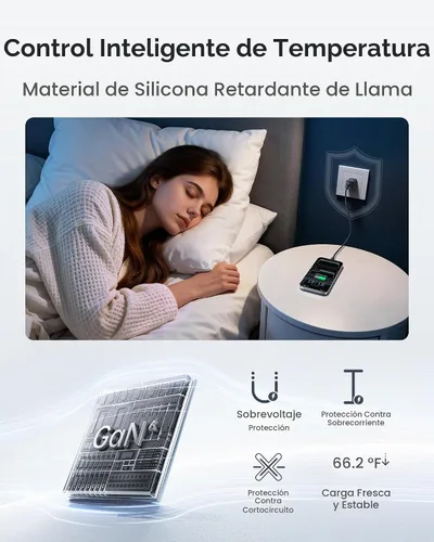 Vista 7 de Baseus Bloque de cargador USB C de 30 W, paquete de 2 cargadores rápidos 30W Gris Oscuro