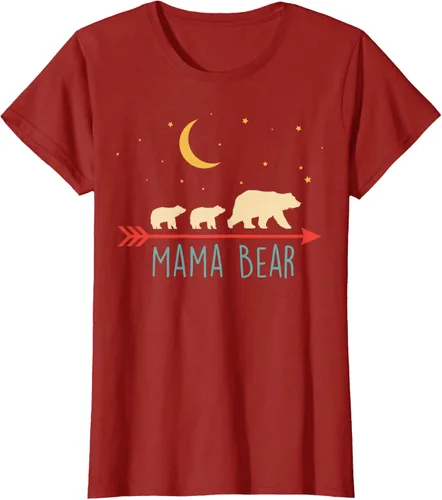 Vista 24 de Camiseta de mamá oso con 2 cachorros de dos veces Blessed Mama Bear, Negro, S