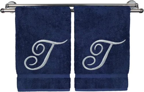 Vista 77 de Toalla de mano con monograma, regalo personalizado, 16 x 30 pulgadas, extra absorbente, 100% algodón turco, acabado de rizo suave, para baño, cocina