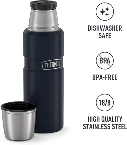 Vista 5 de THERMOS Stainless King - Botella compacta aislada al vacío, 16 onzas, azul medianoche