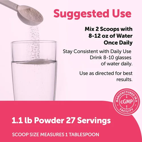 Vista 3 de Micro Ingredients Creatina + electrolitos + colágeno múltiple para mujer Complejo de polvo de monohidrato de creatina micronizada de 5,000 mg