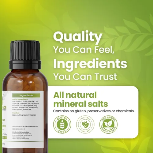 Vista 3 de Bestmade Total Tissue Cell Salt Mineral Combination BIO28 - Ayuda a que tu cuerpo absorba y utilice los nutrientes, aumenta los niveles de energía
