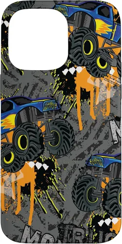 Vista 21 de Funda para iPhone 17 con diseño de Monster Truck Lover para hombres y niños