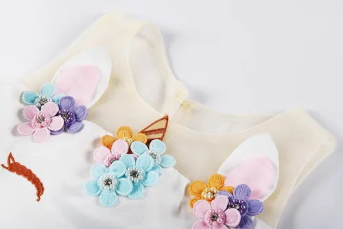 Vista 4 de JerrisApparel - Disfraz de unicornio para niña vestido para fiesta