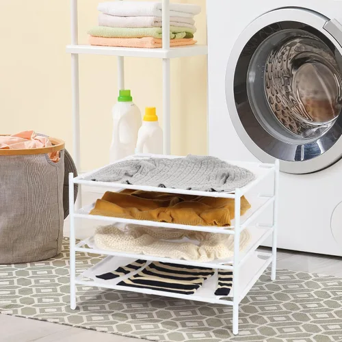 Vista 22 de STORAGE MANIAC Estante para Secar Suéteres, Estante de Secar Ropa de Malla, Estante de Secar Ropa de lavandería Apilable, Secador Plano