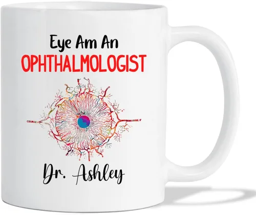 Vista 8 de Taza de café personalizada para oftalmólogo con texto en inglés "Thank You For Being An Awesome Oftalmologist", taza de café personalizada