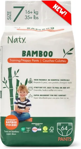Vista 10 de Naty - Pantalones de entrenamiento de viscosa de bambú, ropa interior de entrenamiento para ir al baño, dominadas, ecológicos, suaves como la seda
