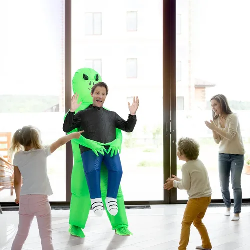 Vista 5 de MH ZONE - Disfraz inflable de extraterrestre para adultos divertido disfraz de Halloween disfraz de fantasía fantasma adulto Alien Adulto