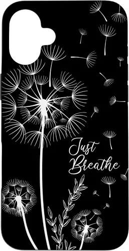 Vista 23 de Lindo diseño de tatuaje de diente de león flechas respiración patrón caso para iPhone 17