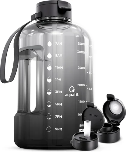 Vista 22 de AQUAFIT 1 Gallon Water Bottle with Time Marker Aguamarina