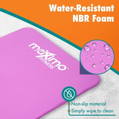 Vista 4 de Maximo Fitness Tapete de yoga - Tapete de ejercicio multiusos para hombres, mujeres y niños, tapetes de entrenamiento ideales sin deslizamiento