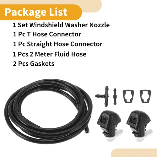 Vista 6 de Kit de boquilla para limpiaparabrisas para Honda Pilot 2009-2014 No.76810SZAA01ZA con juntas, manguera de fluido conector de manguera