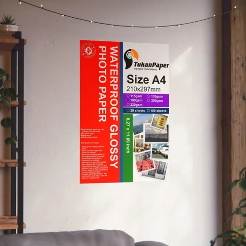 Vista 5 de Papel blanco brillante para fotografía 8.3"x11.7" tamaño A4 20 hojas peso 180gsm. Se seca rápidamente los mejores colores de acabado y la impresión