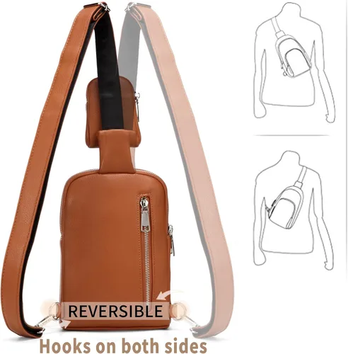 Vista 4 de Haytijoe Small Sling Bag,Fanny Packs Purse Vegan Leather Crossbody Bags for Women,Gifts for Her